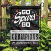 San Antonio Spurs 2026 NBA Western Conference Champions Go Spurs Go Vertical Double Sided Garden House Flag