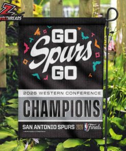 San Antonio Spurs NBA Western Conference Champions Season 2025-26 Double-Sided Garden House Flag