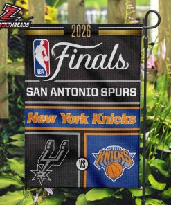 San Antonio Spurs Versus New York Knicks 2026 NBA Finals Matchup Double Sided Garden House Flag