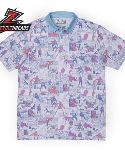 Spider-Man Amazing Fantasy RSVLTS All-Day Polo Shirt Marvel Superhero Performance Golf Polo