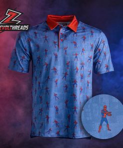 Spider-Man The Meme RSVLTS All-Day Polo Shirt Marvel Superhero Performance Golf Polo