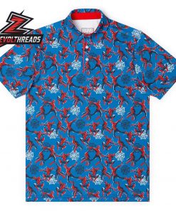 Spider-Man Web-Slinger RSVLTS All-Day Polo Shirt Marvel Superhero Performance Golf Polo
