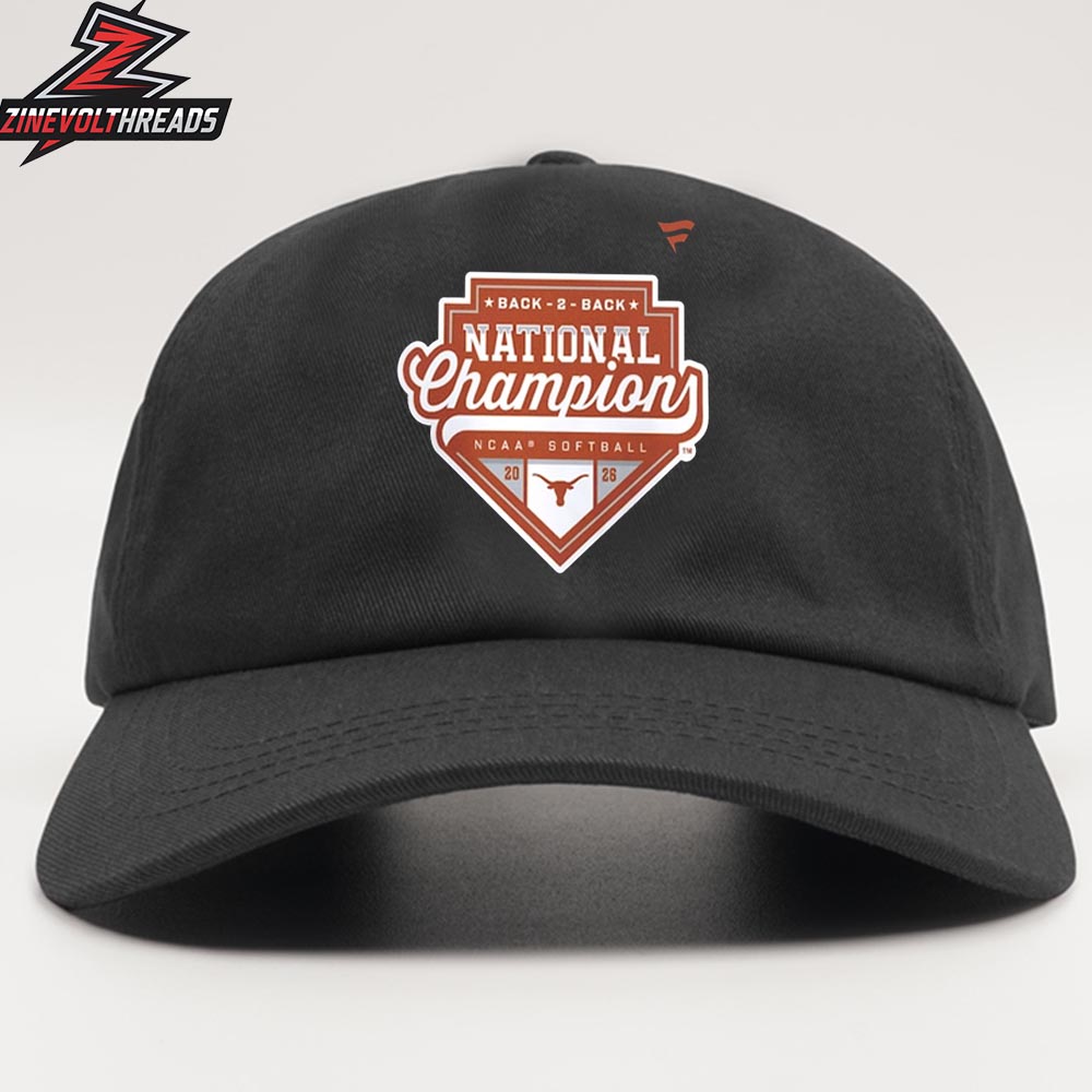 Texas Longhorns 2026 NCAA Softball Women's College World Series Back-to-Back National Champions Snapback Classic Hat Cap Texas Longhorns 2026 NCAA Softball Women's College World Series Back-to-Back National Champions Snapback Classic Hat Cap