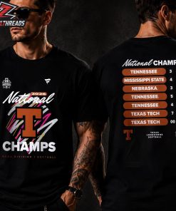 Texas Longhorns 2026 NCAA Softball Women’s College World Series National Champions Schedule Two Sided Unisex T-Shirt