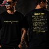 Metallica M72 World Tour 2025-26 Dates And Places Merch Pop Up Store Two Sided Unisex T-Shirt