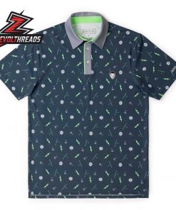 Universal Monsters Bolts Volts RSVLTS All-Day Polo Shirt Horror Movie Performance Golf Polo