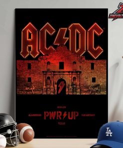 ACDC 2026 North American PWR UP Tour Poster At Alamodome San Antonio TX On July 24th 2026 Home Decor Poster Canvas