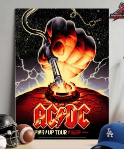 ACDC 2026 North American PWR UP Tour Poster At Camp Randall Stadium Madison WI On July 19th 2026 Home Decor Poster Canvas