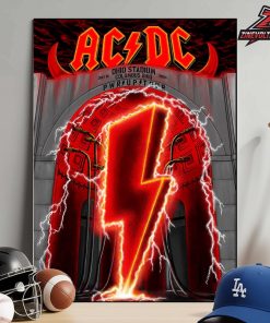 ACDC 2026 North American PWR UP Tour Poster At Ohio Stadium Colombus Ohio On July 15th 2026 Home Decor Poster Canvas