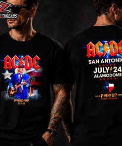 ACDC 2026 North American PWR UP Tour Tee At Alamodome San Antonio TX On July 24th 2026 Two Sided Unisex T-Shirt