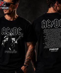 ACDC Angus And Brian PWR UP Tour Tee 2026 North American Two Sided Unisex T-Shirt