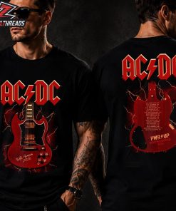 ACDC Angus Guitar PWR UP Tour Tee 2026 North American Two Sided Unisex T-Shirt