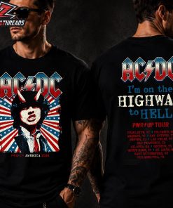 ACDC Highway To Hell USA PWR UP Tour Tee 2026 North American Two Sided Unisex T-Shirt