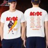 ACDC Angus Electric PWR UP Tour Tee 2026 North American Two Sided Unisex T-Shirt ACDC Angus Electric PWR UP Tour Tee 2026 North American Two Sided Unisex T-Shirt
