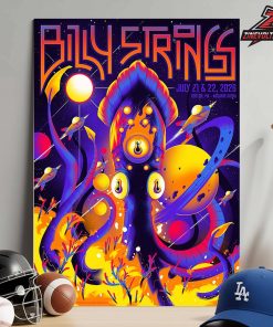 Billy Strings Event Artwork Poster By Arno Kiss At Agganis Arena Boston MA On July 21st And 22nd 2026 Home Decor Poster Canvas