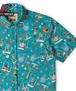 Disney A Goofy Movie Lesters Possum Park KUNUFLEX Short Sleeve Hawaiian Shirt Casual Button Up Shirt For Summer Vacation