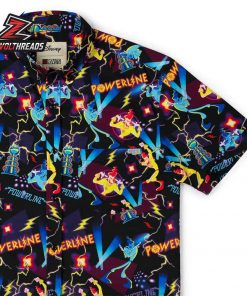 Disney A Goofy Movie Powerline KUNUFLEX Short Sleeve Hawaiian Shirt Casual Button Up Shirt For Holiday