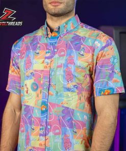Disney A Goofy Movie The Open Road KUNUFLEX Short Sleeve Hawaiian Shirt Casual Button Up Shirt For Men And Women