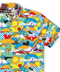 Disney Dreamland Drip KUNUFLEX Short Sleeve Hawaiian Shirt Casual Button Up Shirt For Summer Vacation