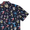 Disney Glow Flow Mickey KUNUFLEX Short Sleeve Hawaiian Shirt Casual Button Up Shirt For Holiday Disney Glow Flow Mickey KUNUFLEX Short Sleeve Hawaiian Shirt Casual Button Up Shirt For Holiday