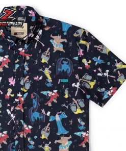 Disney Fantasia 85th Anniversary Stellar Symphony KUNUFLEX Short Sleeve Hawaiian Shirt Casual Button Up Shirt For Men And Women