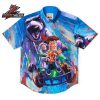 Disney and Pixar Toy Story DROP KUNUFLEX Short Sleeve Hawaiian Shirt Casual Button Up Shirt For Summer Vacation