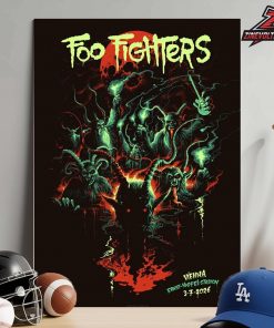 Foo Fighters Event Artwork Poster At Ernst Happel Stadion Vienna On July 3rd 2026 Home Decor Poster Canvas