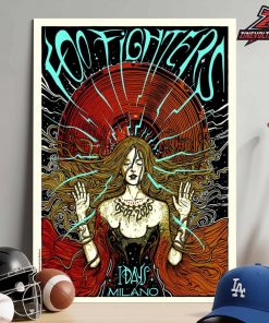 Foo Fighters Event Artwork Poster At I days Milano On July 5th 2026 Home Decor Poster Canvas