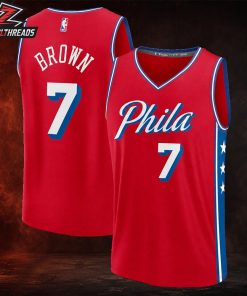 Jaylen Brown Philadelphia 76ers Name And Number Fanmade High Quality Statement Edition Basketball Jersey