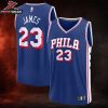 LeBron James Philadelphia 76ers Fast Break Royal Jersey Icon Edition High Quality Fanmade Basketball Jersey Shirt