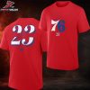 LeBron James Philadelphia 76ers In The Paint Royal Tee Name And Number Two Sided Unisex T-Shirt LeBron James Philadelphia 76ers In The Paint Royal Tee Name And Number Two Sided Unisex T-Shirt