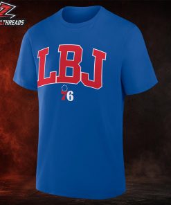 LeBron James Philadelphia 76ers Varsity Initials Unisex T-Shirt