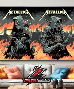 Metallica M72 London England Artwork Venue Combined Poster 2 Nights At London Stadium On July 3rd And 5th 2026 Home Decor Poster Canvas