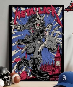 Metallica M72 London England Artwork Venue Poster At London Stadium On July 3rd And 5th 2026 Home Decor Poster Canvas