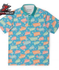 Paging Mr Morrow Phrasing Mr Morrow RSVLTS All-Day Polo Shirt Retro Theme Park Performance Golf Polo