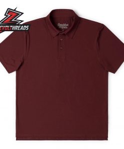 Port Commuter RSVLTS All-Day Polo Shirt Solid Burgundy Performance Golf Polo