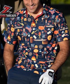 Ron Swanson’s Polo Of Greatness RSVLTS All-Day Polo Shirt Parks and Recreation Performance Golf Polo