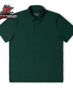 Smoke Pine Commuter RSVLTS All-Day Polo Shirt Solid Forest Green Performance Golf Polo