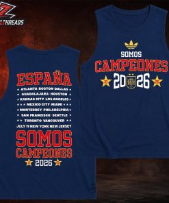 Spain Espana Somos Campeones Adidas Parade Tank Top Tee 2026 FIFA World Cup Champions Two Sided Unisex T-Shirt