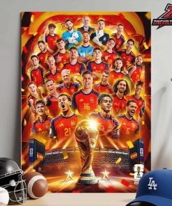 Spain National Football Team Are The 2026 FIFA World Cup Champions Home Decor Poster Canvas