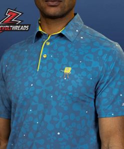 SpongeBob 18 Holes Later RSVLTS All-Day Polo Shirt Nickelodeon Performance Golf Polo