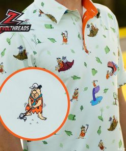 The Flintstones Loyal Order Of Dinosaurs Tourney RSVLTS All-Day Polo Shirt Hanna-Barbera Golf Performance Polo