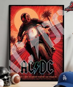 ACDC 2026 North American PWR UP Tour Poster At Allegian Stadium Las Vegas NV On July 1st 2026 Home Decor Poster Canvas