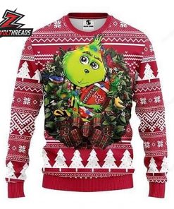 Alabama Crimson Tide NCAA Football Cute Grinch Funny Christmas Fan Gift Ugly Sweater