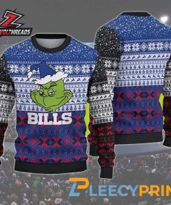 Buffalo Bills Grinch Christmas Football Fan Gift Ugly Sweater