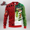 Cincinnati Bengals Grinch Face Orange White Christmas Football Gift Ugly Sweater Cincinnati Bengals Grinch Face Orange White Christmas Football Gift Ugly Sweater