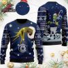 Dallas Cowboys Grinch Blue White Snowflake Star Football Christmas Ugly Sweater