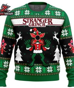 Stranger Things Demogorgon Grinch Christmas Horror Movie Fan Ugly Sweater