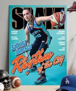 Sabrina Ionescu New York Liberty On Slam 264 Magazine Cover Rhythm Of The City Home Decor Poster Canvas