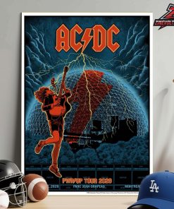 ACDC 2026 North American PWR UP Tour Poster At Parc Jean Drapeau Montreal QC On September 12th 2026 Home Decor Poster Canvas